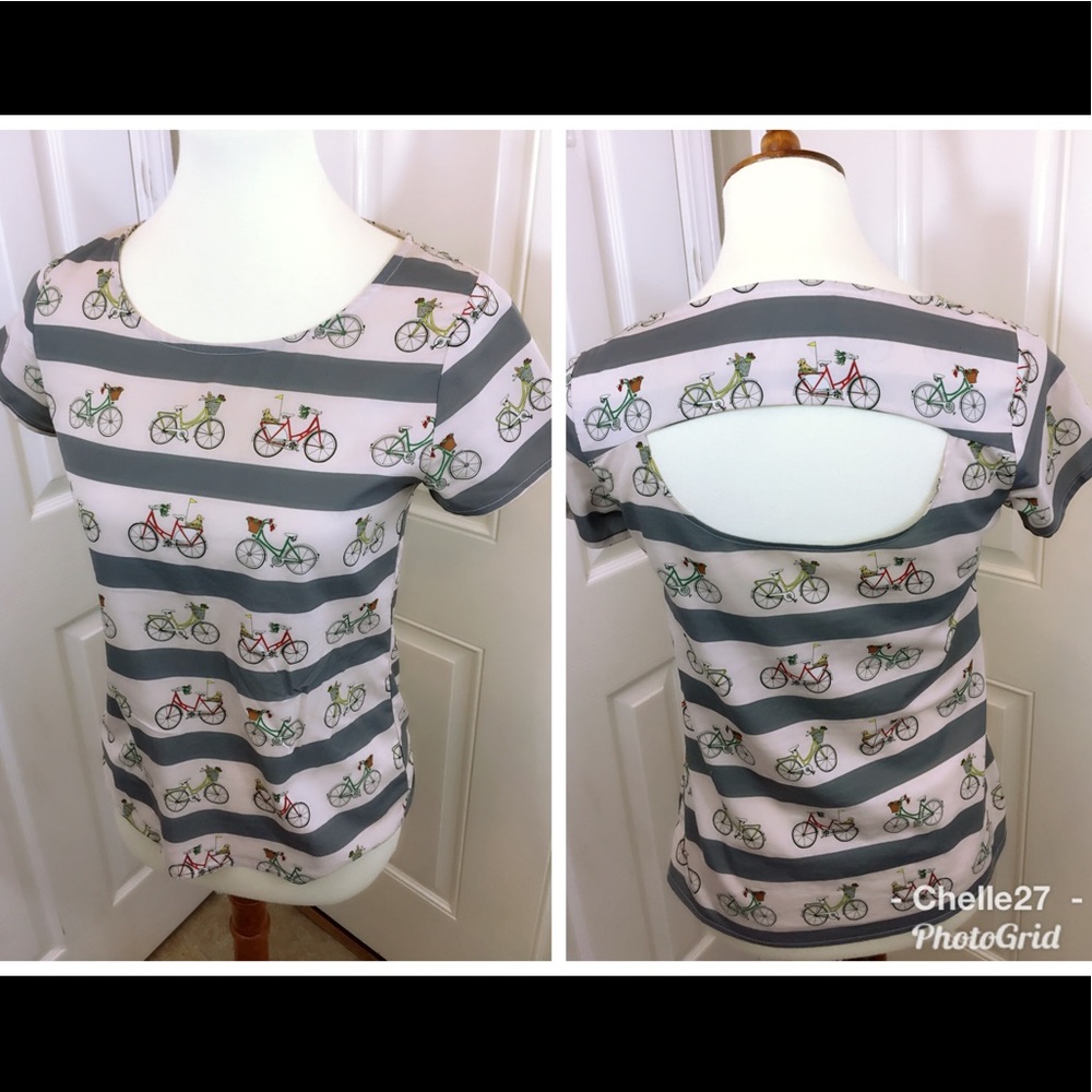 Bicycle shirt with peekaboo back